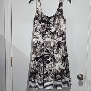Black and white floral dress